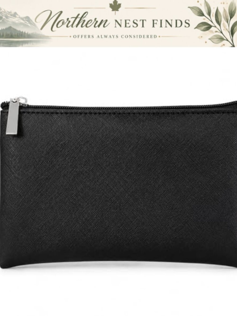 PU Leather Makeup Bag Zipper Cosmetic Pouch Travel Toiletry Case